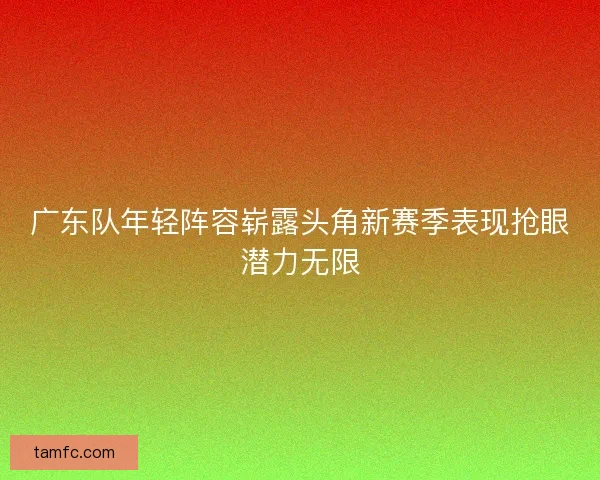 广东队年轻阵容崭露头角新赛季表现抢眼潜力无限