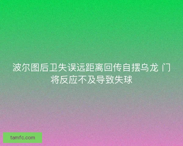波尔图后卫失误远距离回传自摆乌龙 门将反应不及导致失球